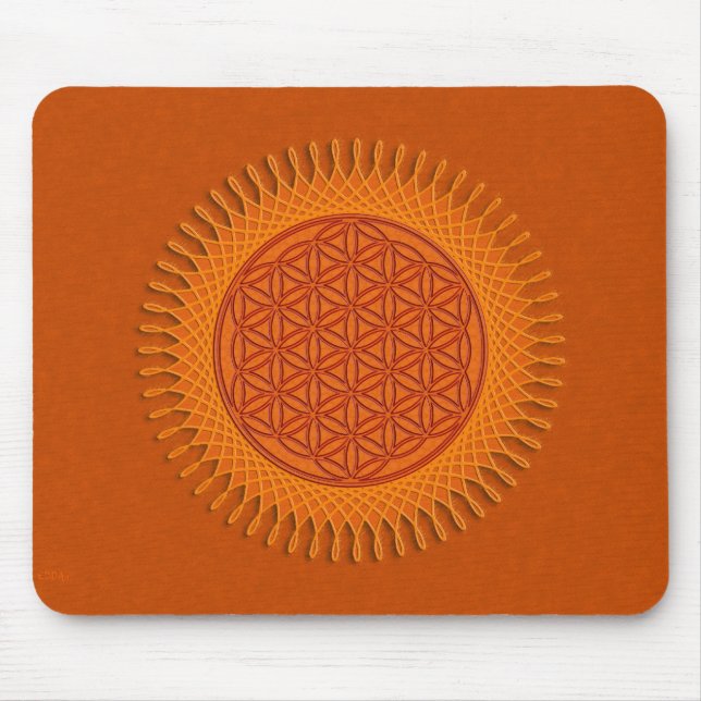 Flower Of Live / sun design Mouse Mat (Front)