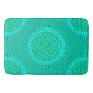 Flower Of Live - sun - seamless pattern 2 Bath Mat