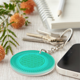 Flower Of Live - sun - seamless pattern 2 Key Ring