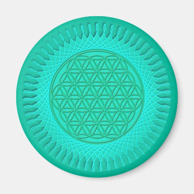 Flower Of Live - sun - seamless pattern 2 Magnet (Front)