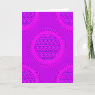 Flower Of Live - sun - seamless pattern 3 Card
