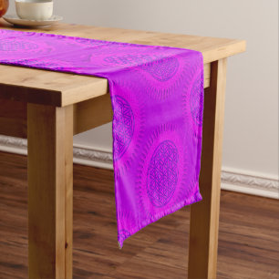 Flower Of Live - sun - seamless pattern 3 Short Table Runner