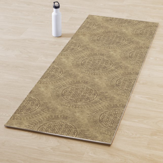 Flower Of Live - sun - seamless pattern 4 Yoga Mat (In Situ)