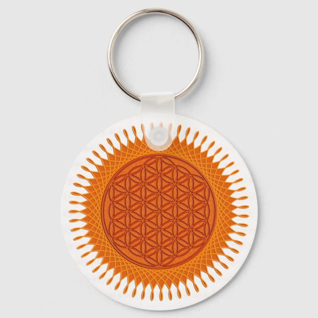 Flower Of Live / sunny design Key Ring (Front)