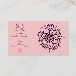 Flower Of Love (Henna) (Pink) Business Card