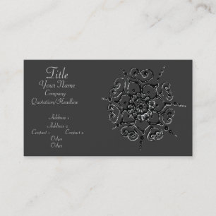 Flower Of Love (Henna) (Silver/effect) Business Card