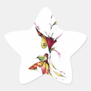 Flower of love star sticker