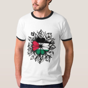 Flower of Palestine Flag, Free Palestine, Flowers T-Shirt