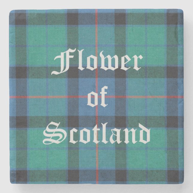Flower of Scotland, Flower of Scotland Tartan,  Stone Coaster (Front)