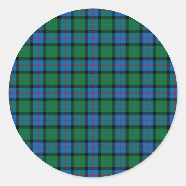 Flower Of Scotland National Tartan Classic Round Sticker (Front)