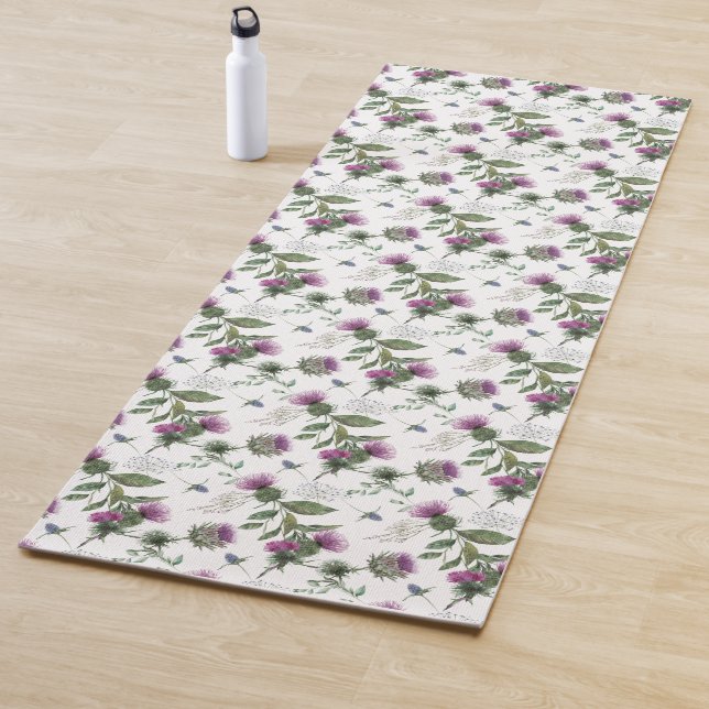 Flower of Scotland Scottish Thistle Yoga Mat (In Situ)