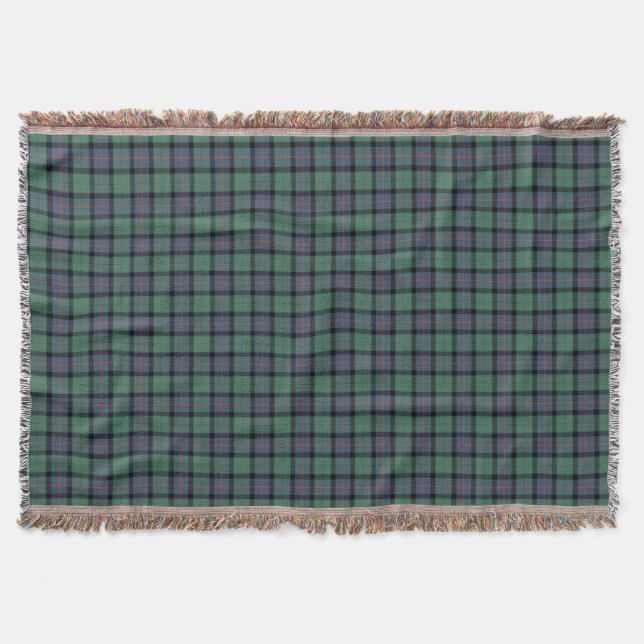 Flower of Scotland Tartan Throw Blanket (Front)