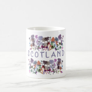 Flower of Scotland Thistles Floral Coffee Mug
