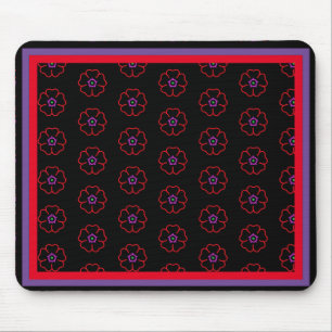 Flower on a Black Background Custom Personalised Mouse Mat