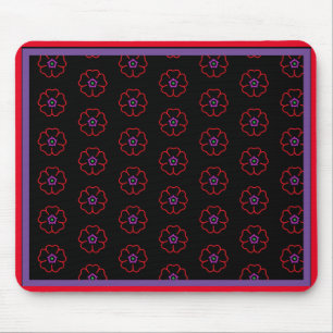 Flower on a Black Background Custom Personalized Mouse Mat