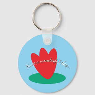 flower on a pond key ring