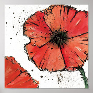Flower on a White Background Poster