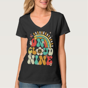 Flower On Cloud Nine 9th Birthday Party Decoration T-Shirt