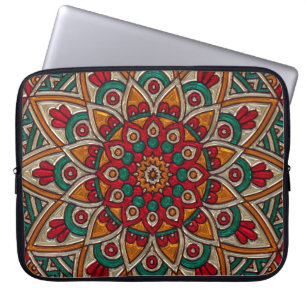 Flower ornament laptop sleeve