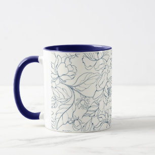 Flower outline mug