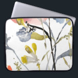 Flower Overlay - Watercolor Pastel Flowers Laptop Sleeve<br><div class="desc">Flower Overlay I by Jennifer Goldberger. Features flowers and stems in a watercolor-like style,  primarily with a light colour scheme.</div>