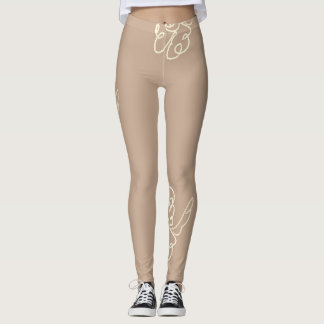 flower paint leggings