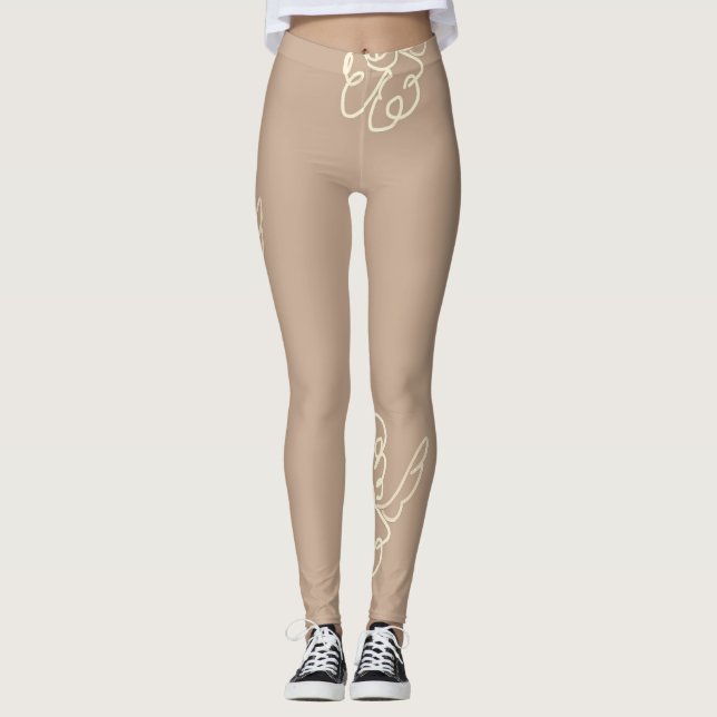 flower paint leggings (Front)