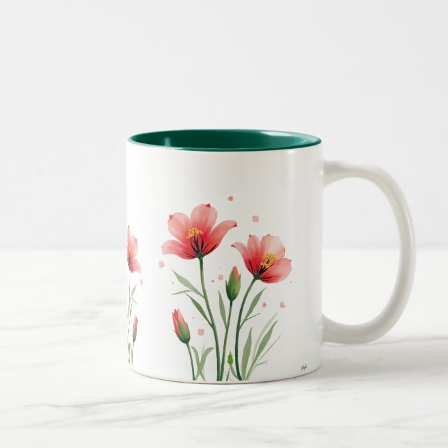flower painted mug (Right)