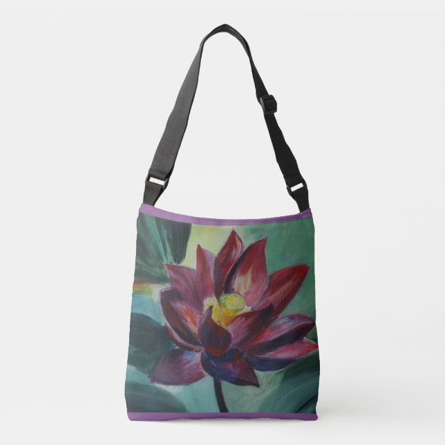 Flower Painting  All-Over-Print Cross Body Bag (Front)