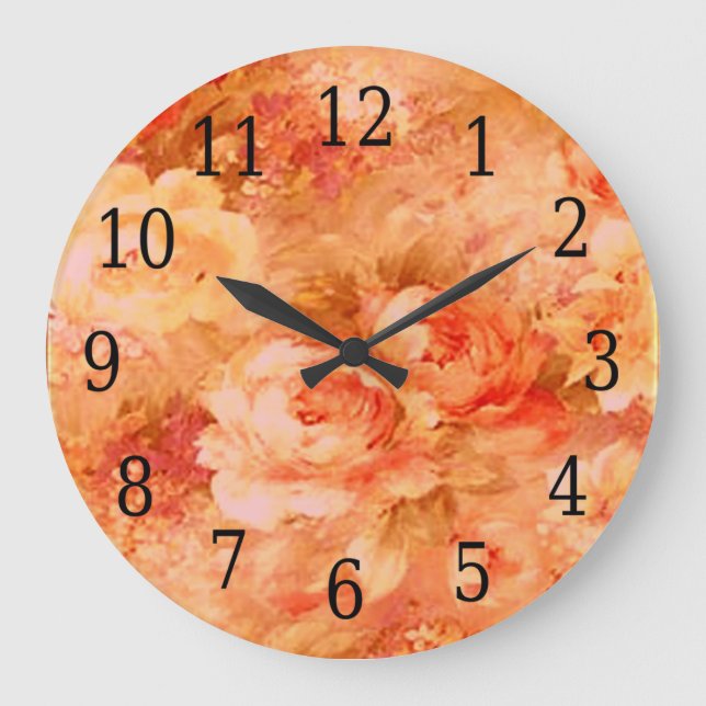 Flower Painting Round Clock (Front)