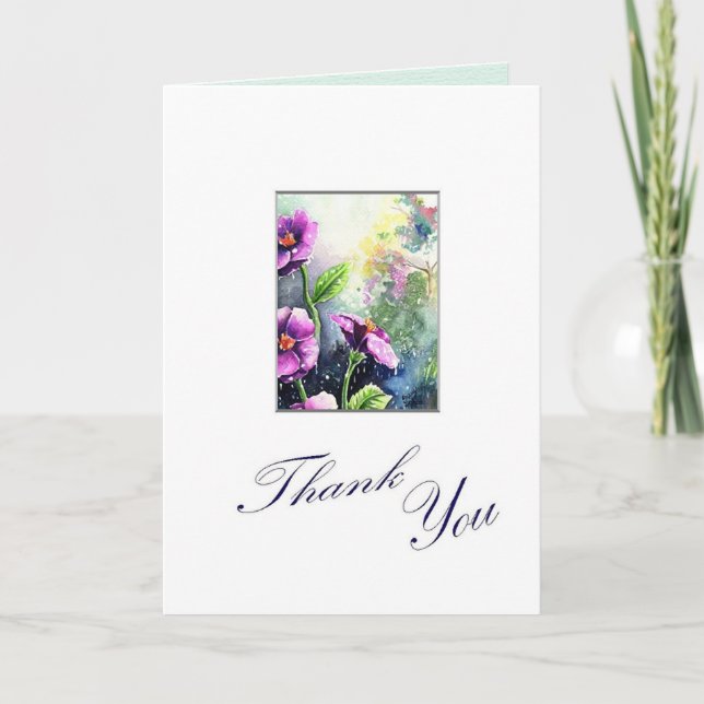 Flower Painting _thank you card_ Thank You Card (Front)