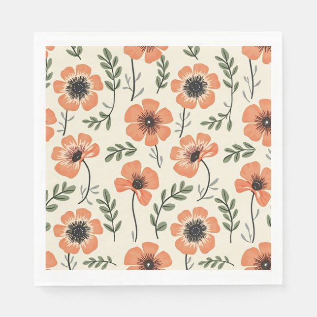 Flower Paper  Napkins (Front)