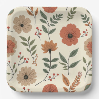 flower  paper plate