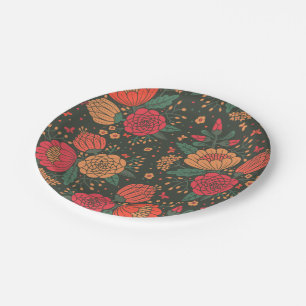 flower paper plate