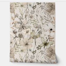 Flower paradise beige wallpaper rolls