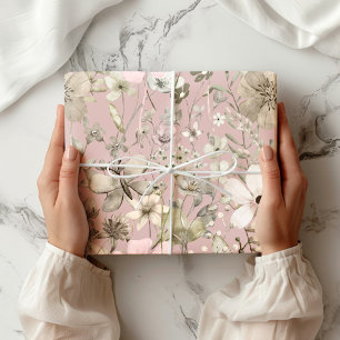 Flower paradise pale chestnut - scale b wrapping paper