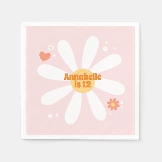Flower Party 60's Hippie Birthday party Napkins