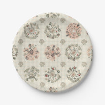 Flower party paper plates