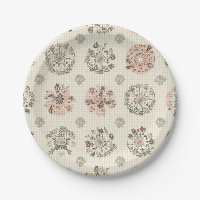 Flower party paper plates (Front)