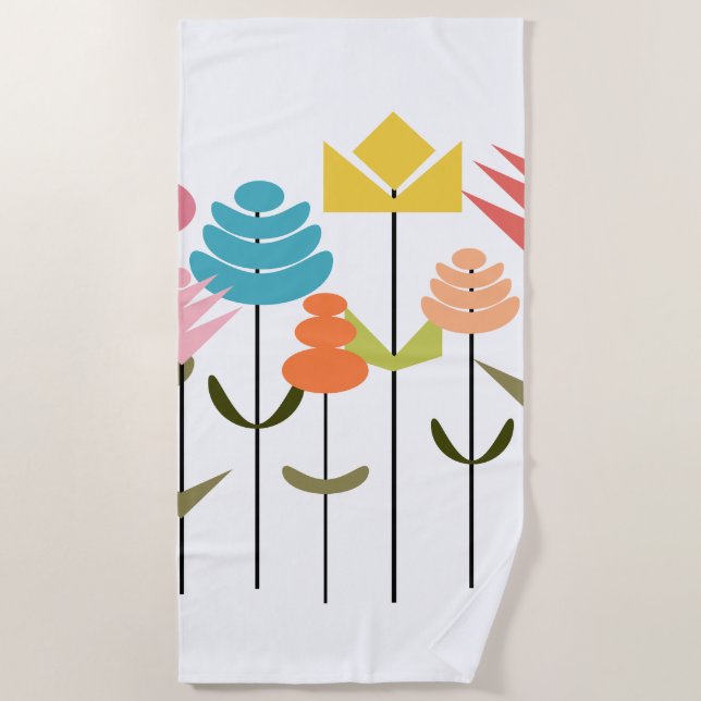 Flower Patch  Beach Towel (Front)