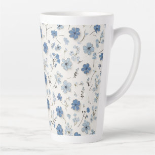 Flower patter latte mug