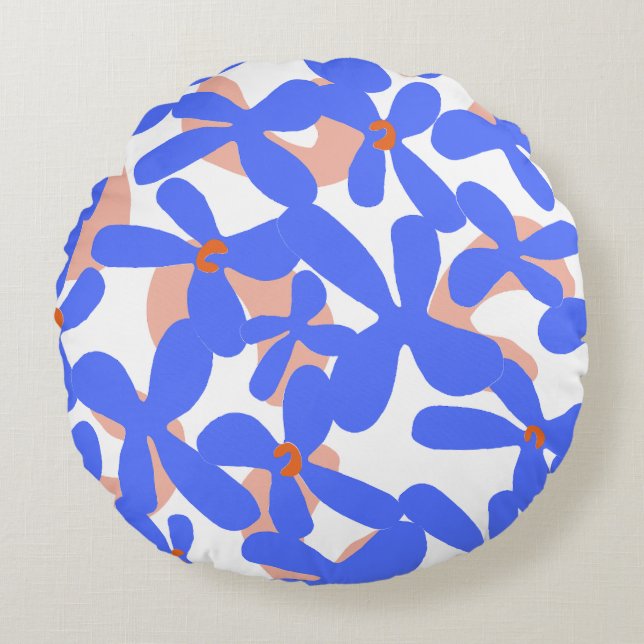 Flower pattern 2 round cushion (Front)