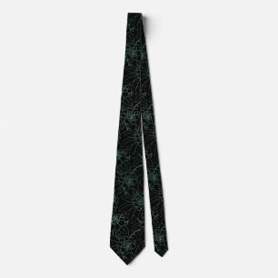 Flower pattern 2 tones 02.b.Black BG Tie