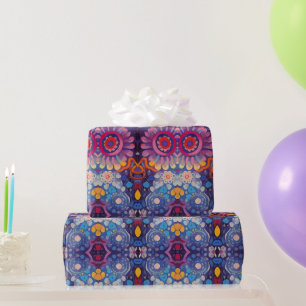 Flower Pattern 3 Matching Valentine Bunny Flowers Wrapping Paper