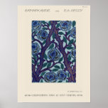 Flower pattern Art Deco stencil print<br><div class="desc">Flower pattern Art Deco stencil print in oriental style. 1914 edition of Samarkande: 20 Compositions en couleurs dans le Style oriental" (Samarkand: 20 Colour Compositions in the Oriental Style) by E. A. Séguy</div>