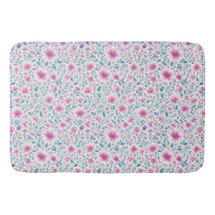 flower pattern bath mat