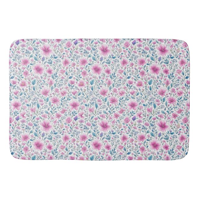 flower pattern bath mat (Front)