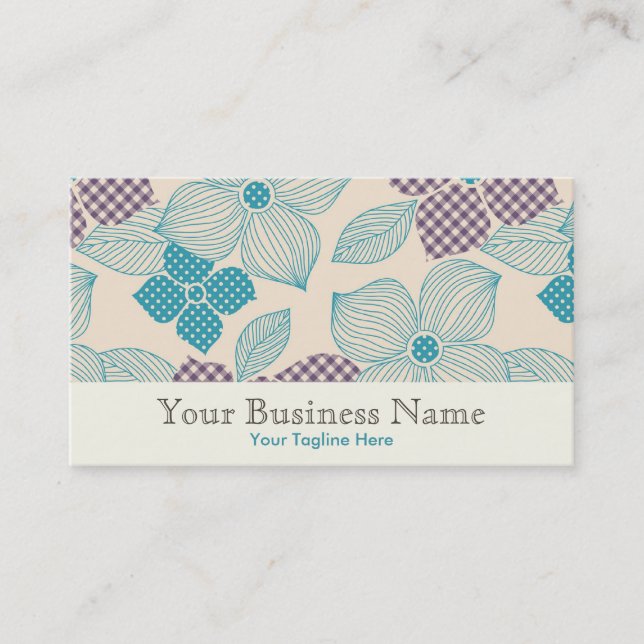 Flower Pattern Business Card (Front)