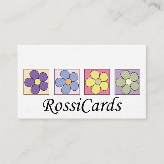 Flower pattern business cards (Front)