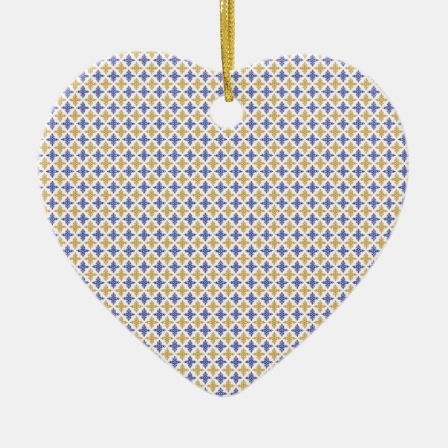 Flower Pattern Ceramic Tree Decoration (Front)
